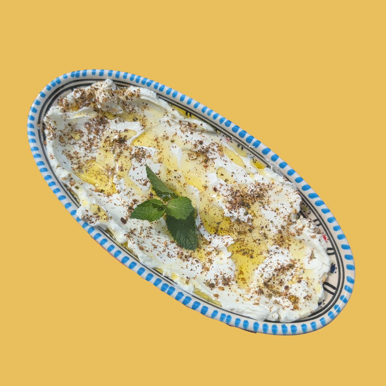 Labné Bi Zaatar — fromage blanc libanais au zaatar — L'Épicerie Libanaise Villefranche-sur-Saône